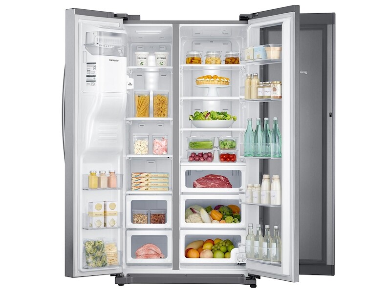 25 cu. ft. Food Showcase Side-by-Side Refrigerator with Metal Cooling in Stainless Steel RH25H5611SG