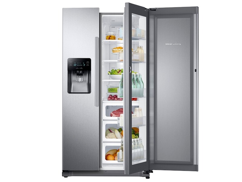 25 cu. ft. Food Showcase Side-by-Side Refrigerator with Metal Cooling in Stainless Steel RH25H5611SG