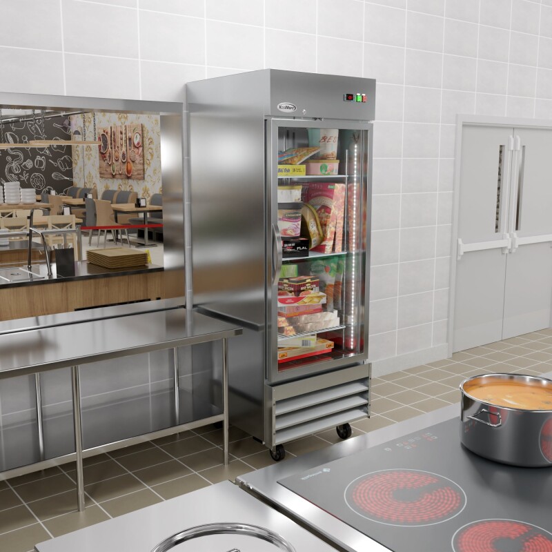 29 in. One Glass Door Reach-In Freezer 23 cu ft RIF1DGD