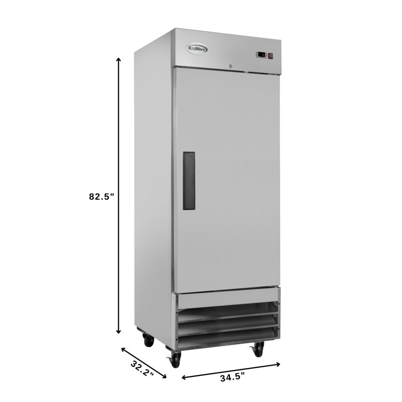 29 in. One-Door Reach-In Freezer 23 cu ft RIF1DSS