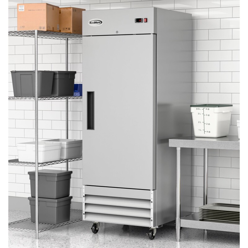 29 in. One-Door Reach-In Freezer 23 cu ft RIF1DSS