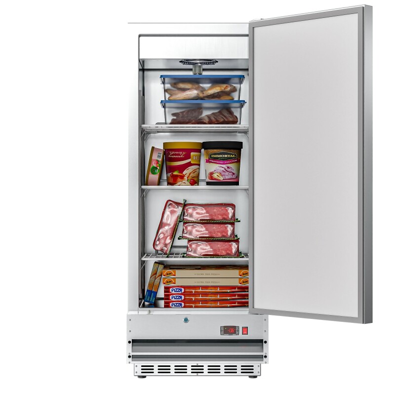 25 in. Commercial Stainless Steel 1-Door Reach-In Freezer, 12 cu. ft RIF1DSS12C