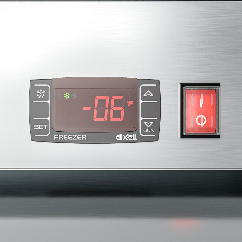 25 in. Commercial Stainless Steel 1-Door Reach-In Freezer, 12 cu. ft RIF1DSS12C