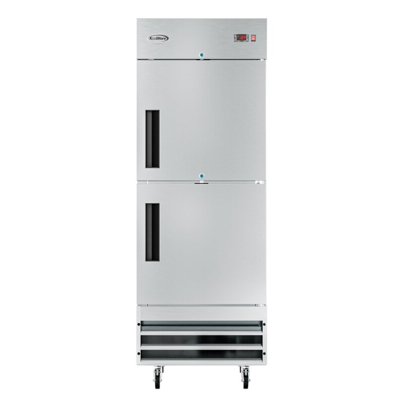 29 in. Commercial Stainless Steel Solid Half Door Reach-In Freezer 23 cu. ft RIF1DSSHD