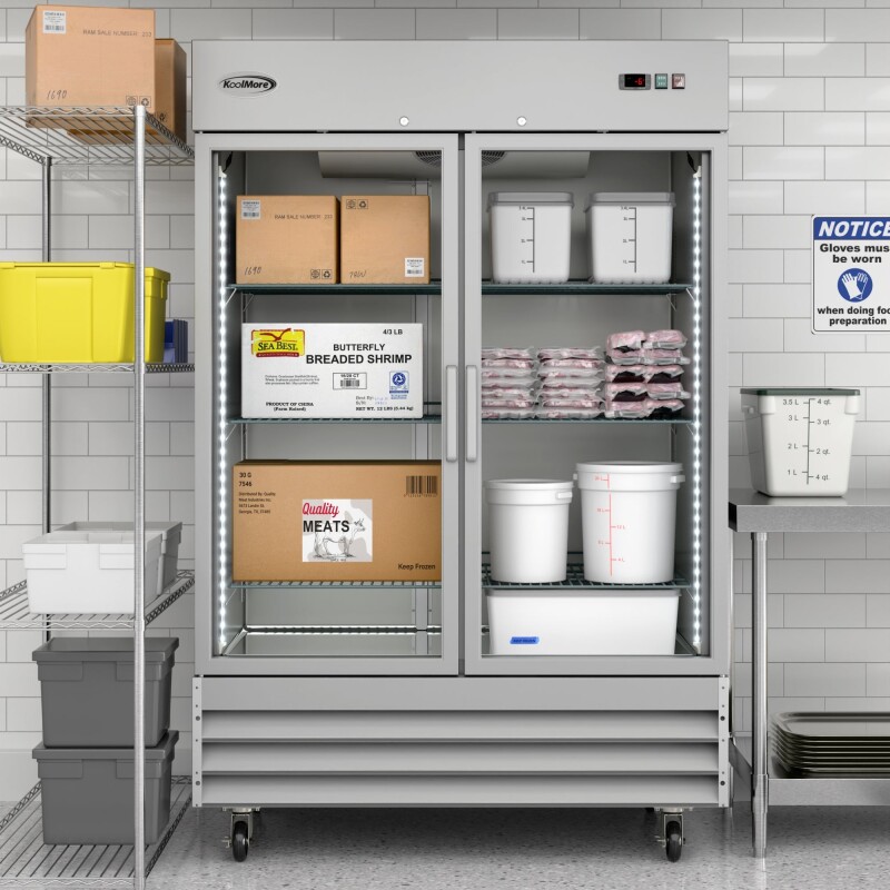 54 in. Two Glass Door Reach-In Freezer 47 cu ft RIF2DGD