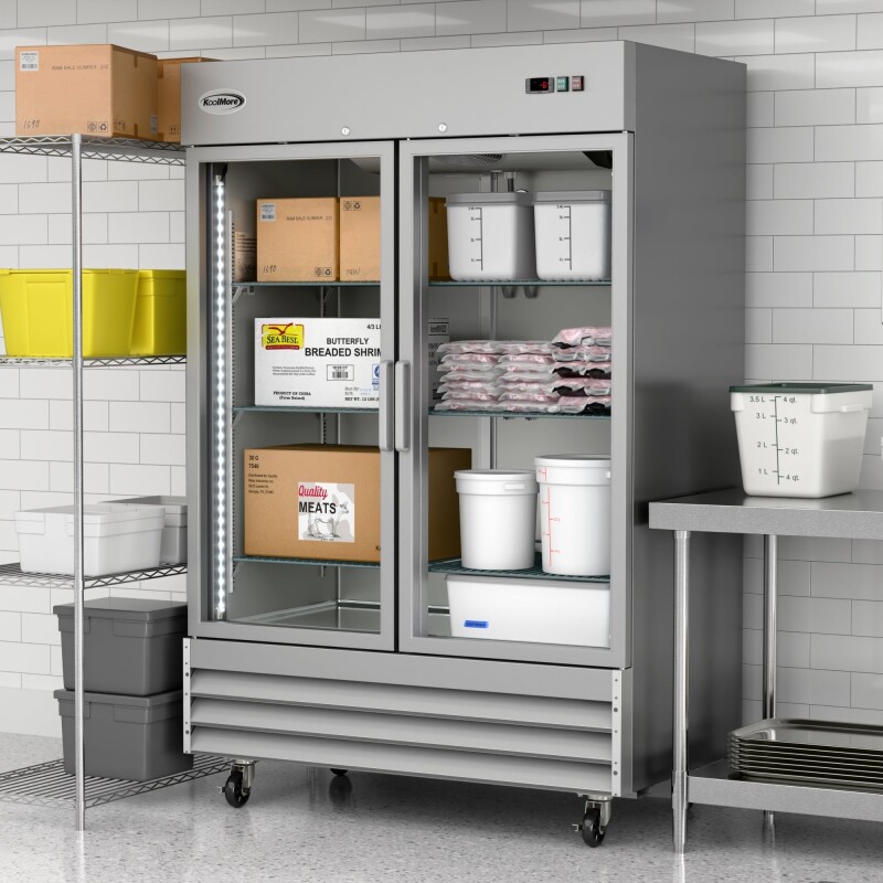 54 in. Two Glass Door Reach-In Freezer 47 cu ft RIF2DGD