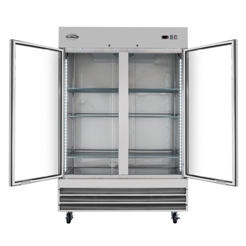 54 in. Two Glass Door Reach-In Freezer 47 cu ft RIF2DGD