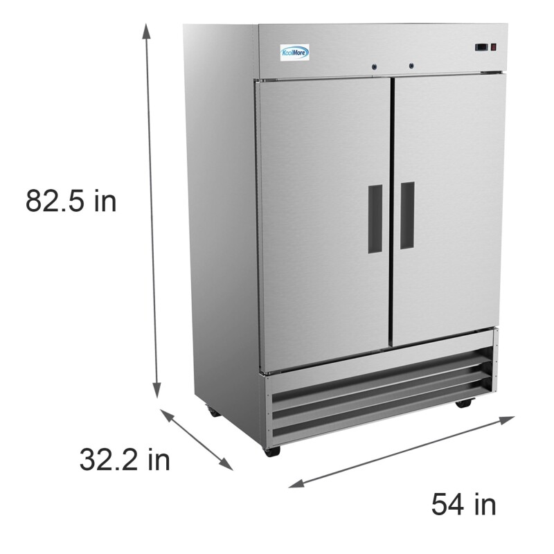 54 in. Two-Door Reach-In Freezer 47 cu ft RIF2DSS