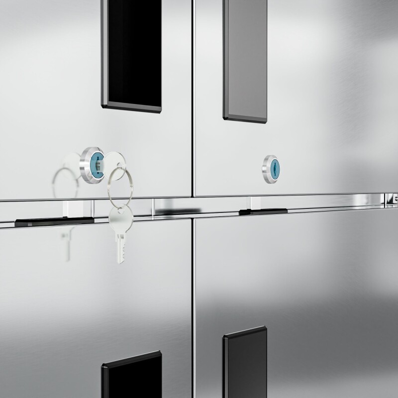 54 in. Commercial Stainless Steel Solid Half Door Reach-In Freezer, 47 cu. ft RIF2DSSHD