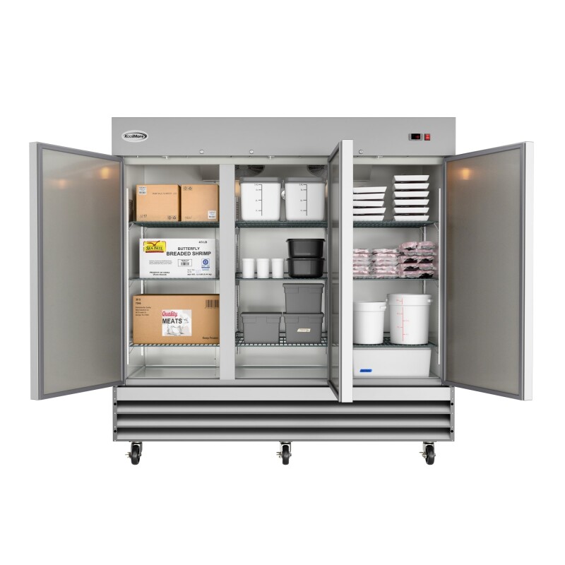 82 in. Three-Door Reach-In Freezer 72 cu ft RIF3DSS