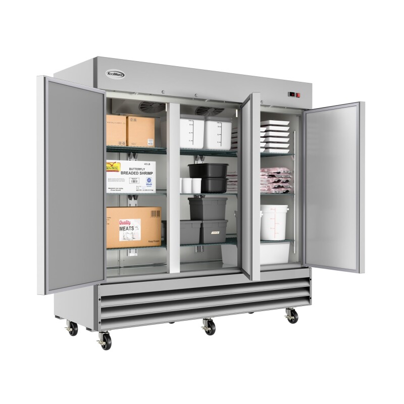 82 in. Three-Door Reach-In Freezer 72 cu ft RIF3DSS
