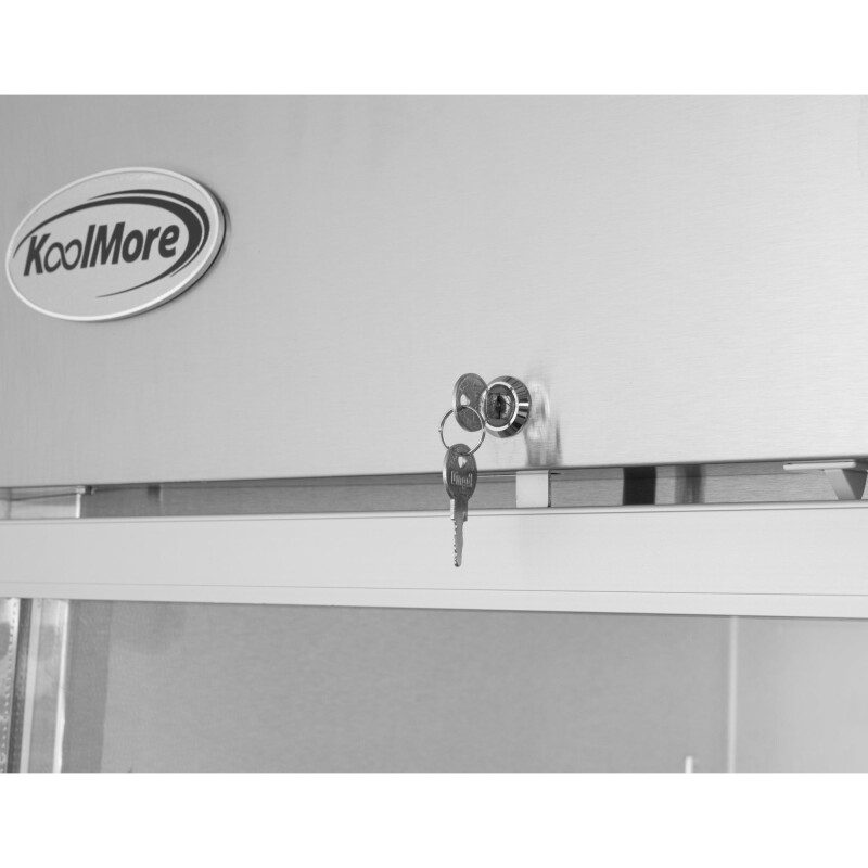 29 in. One Glass Door Reach-In Refrigerator, 21 Cu. Ft. in Stainless-Steel RIR1DGD