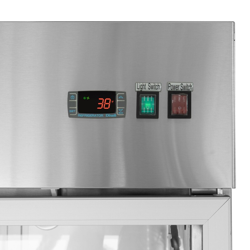 29 in. One Glass Door Reach-In Refrigerator, 21 Cu. Ft. in Stainless-Steel RIR1DGD