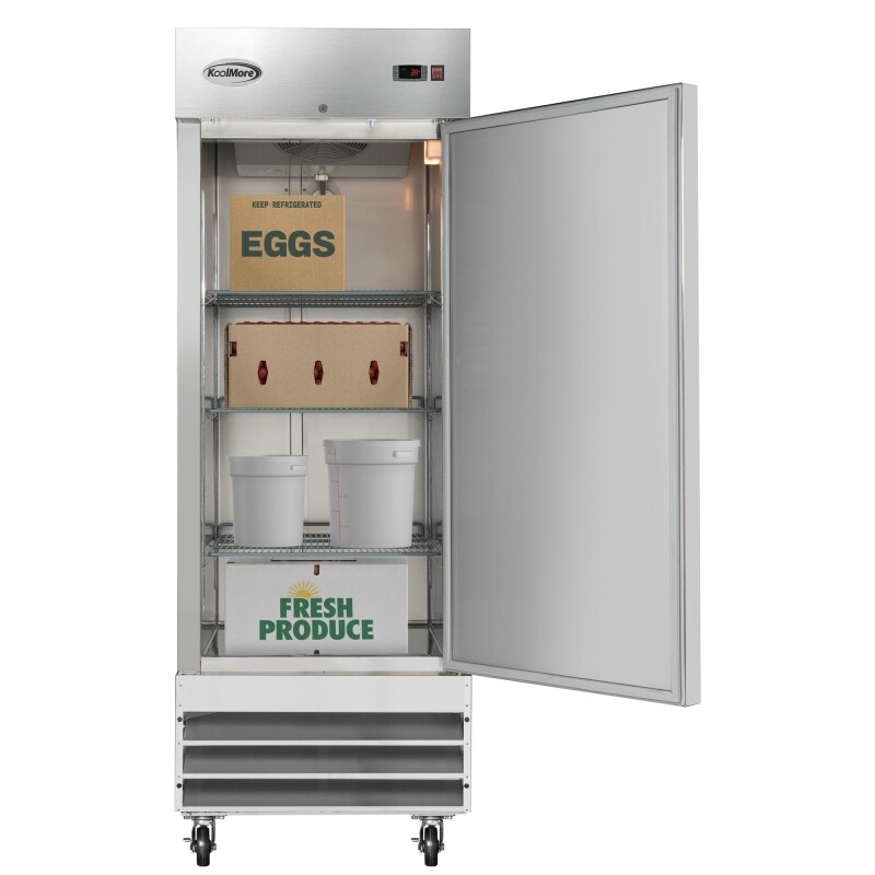 29 in. One Door Commercial Reach-in Refrigerator, 23 cu. ft. in Stainless-Steel RIR1DSS, product image 2 of 13