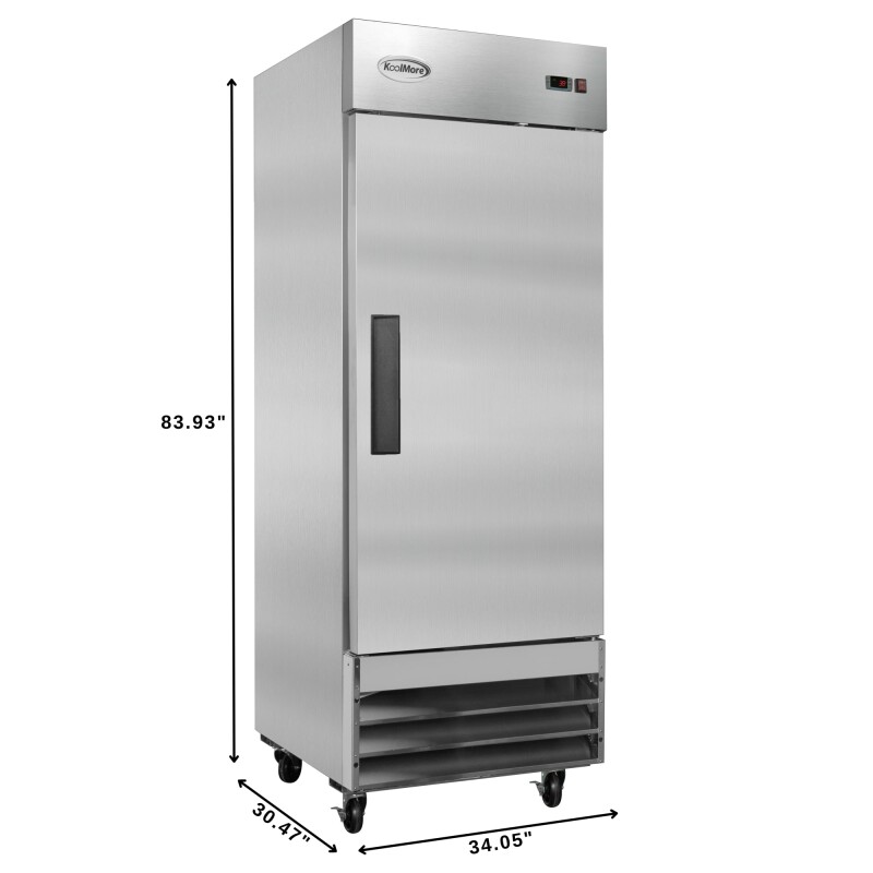 29 in. One Door Commercial Reach-in Refrigerator, 23 cu. ft. in Stainless-Steel RIR1DSS, product image 4 of 13