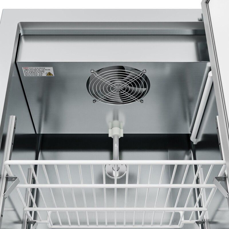 25 in. Commercial Stainless Steel 1-Door Reach-In Refrigerator, 12 cu. ft RIR1DSS12C
