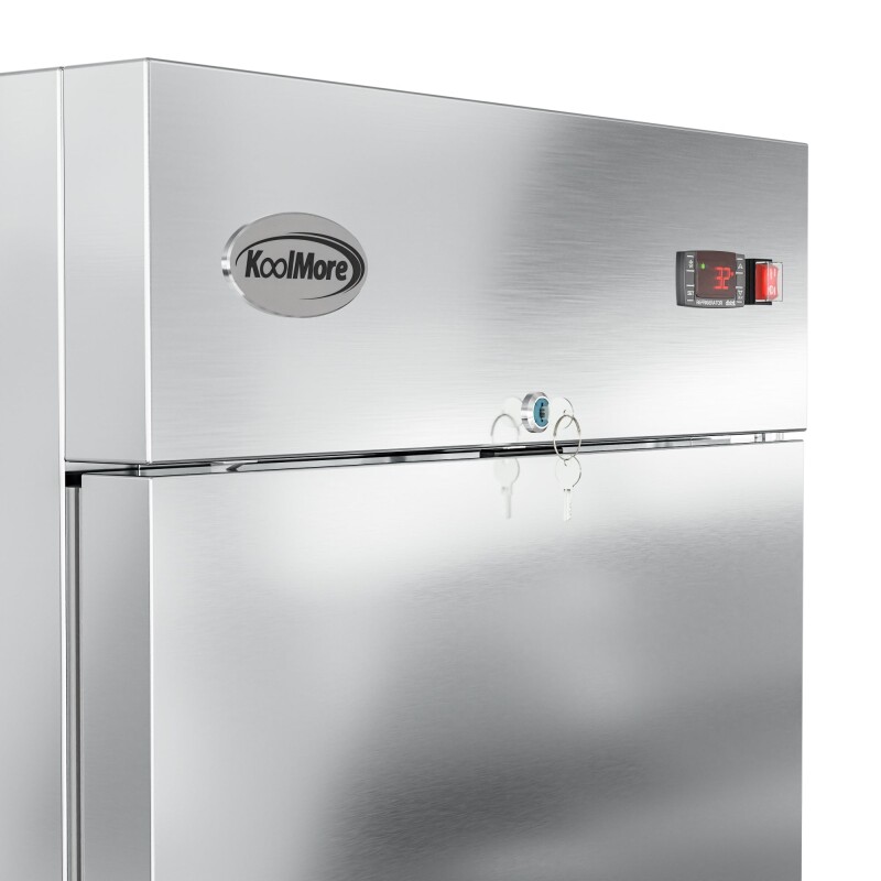 29 in. Commercial Stainless Steel Solid Half Door Reach-In Refrigerator, 23 cu. ft RIR1DSSHD