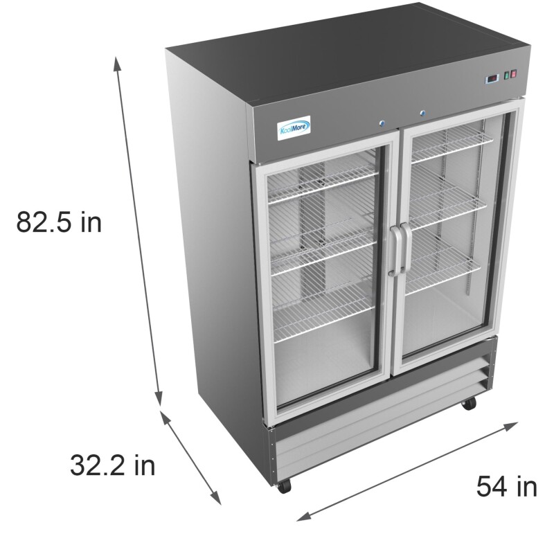 54 in. Two-Door Reach-In Refrigerator - 47 Cu Ft RIR2DGD