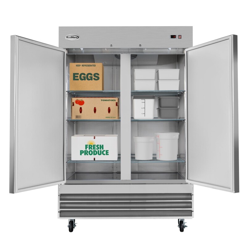 54 in. Two-Door Reach-In Refrigerator - 47 Cu Ft RIR2DSS