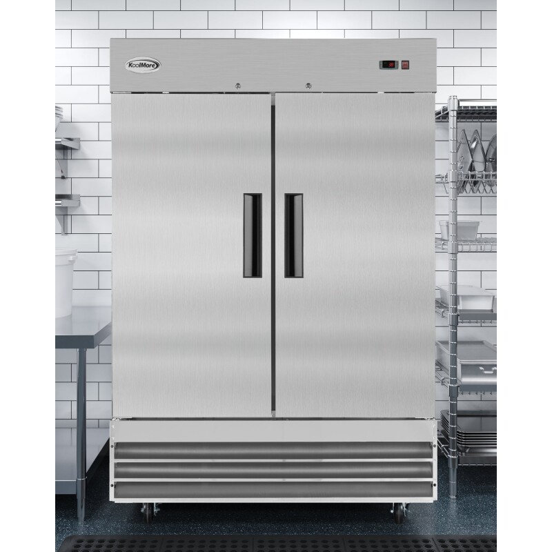 54 in. Two-Door Reach-In Refrigerator - 47 Cu Ft RIR2DSS