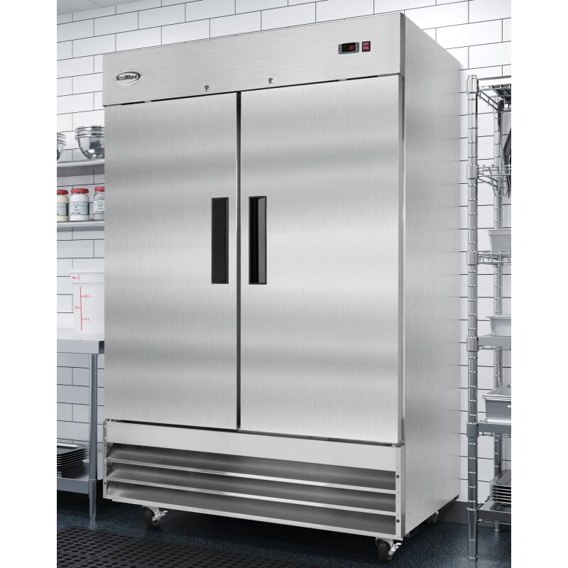 54 in. Two-Door Reach-In Refrigerator - 47 Cu Ft RIR2DSS