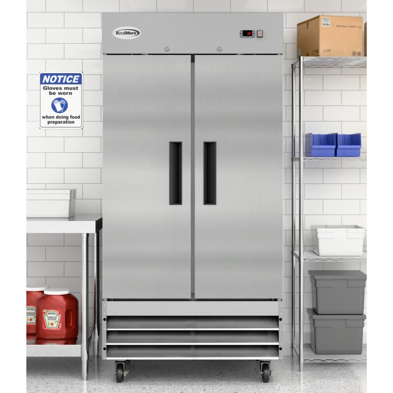 39 in. Commercial Stainless Steel 2-Door Reach-In Refrigerator, 30 cu. ft RIR2DSS35C, product image 5 of 13