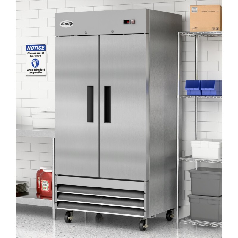 39 in. Commercial Stainless Steel 2-Door Reach-In Refrigerator, 30 cu. ft RIR2DSS35C, product image 6 of 13
