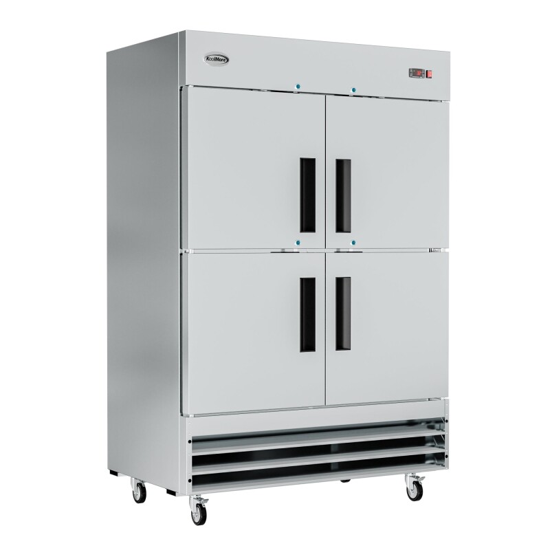 54 in. Commercial Stainless Steel Solid Half Door Reach-In Refrigerator 47 cu. ft RIR2DSSHD, product image 3 of 13