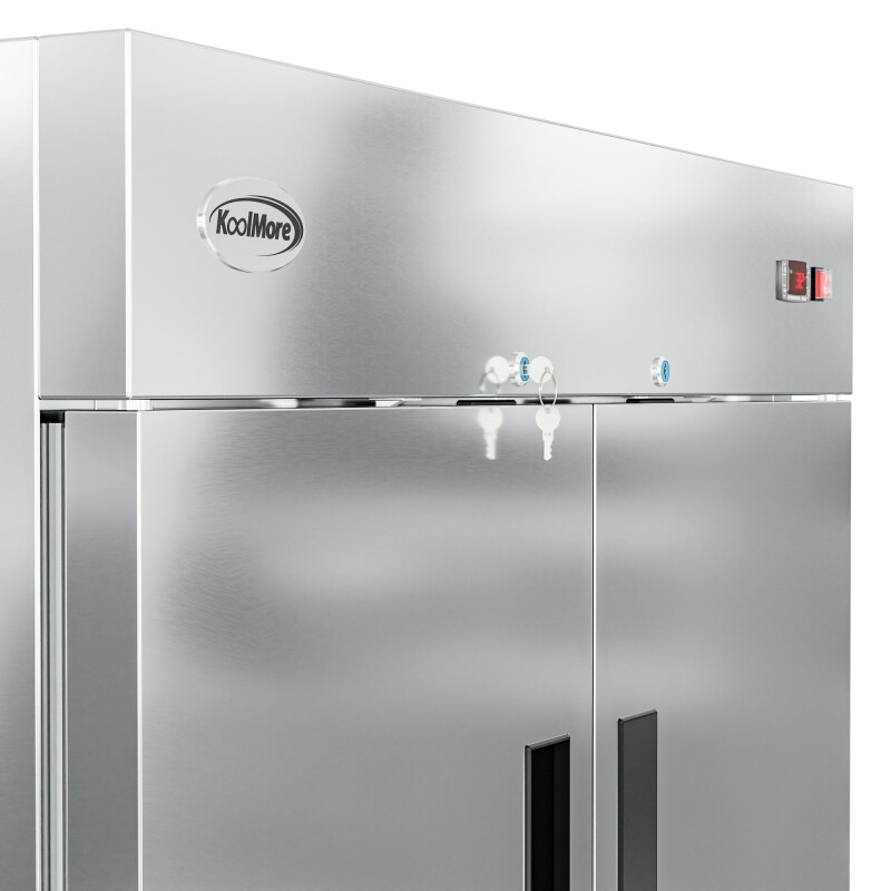 54 in. Commercial Stainless Steel Solid Half Door Reach-In Refrigerator 47 cu. ft RIR2DSSHD, product image 8 of 13