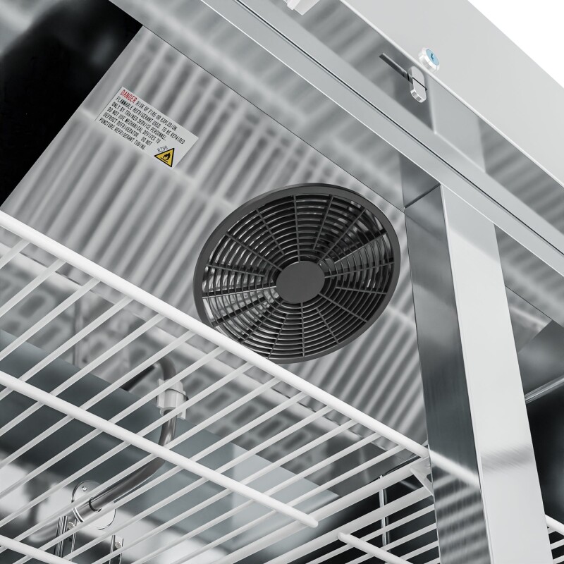 54 in. Commercial Stainless Steel Solid Half Door Reach-In Refrigerator 47 cu. ft RIR2DSSHD, product image 9 of 13