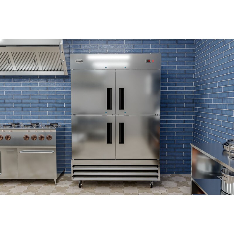 54 in. Commercial Stainless Steel Solid Half Door Reach-In Refrigerator 47 cu. ft RIR2DSSHD, product image 13 of 13