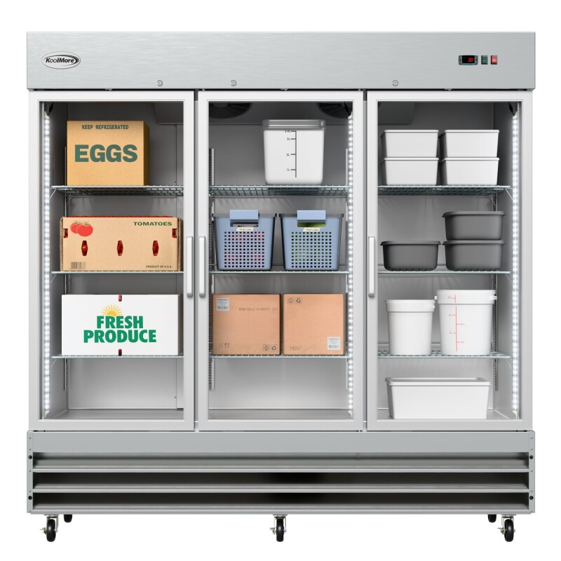 81 in. Three-Door Reach-In Refrigerator - 72 Cu Ft RIR3DGD