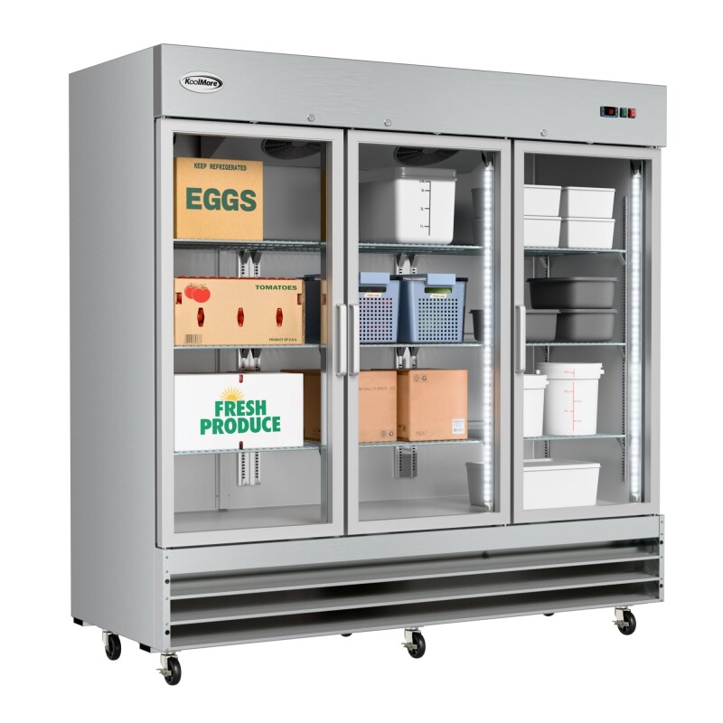 81 in. Three-Door Reach-In Refrigerator - 72 Cu Ft RIR3DGD
