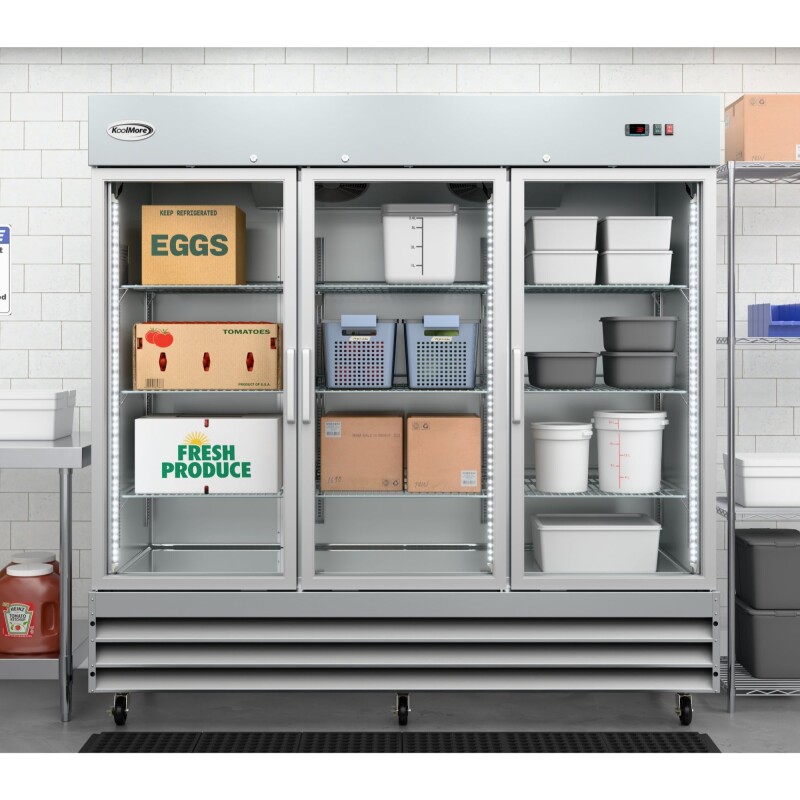 81 in. Three-Door Reach-In Refrigerator - 72 Cu Ft RIR3DGD