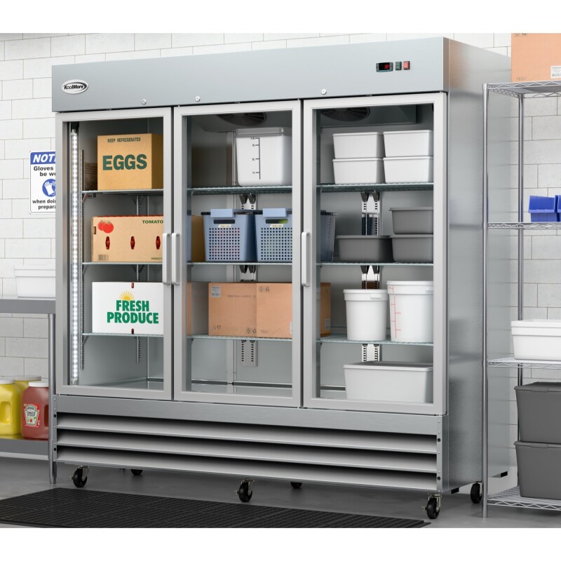81 in. Three-Door Reach-In Refrigerator - 72 Cu Ft RIR3DGD