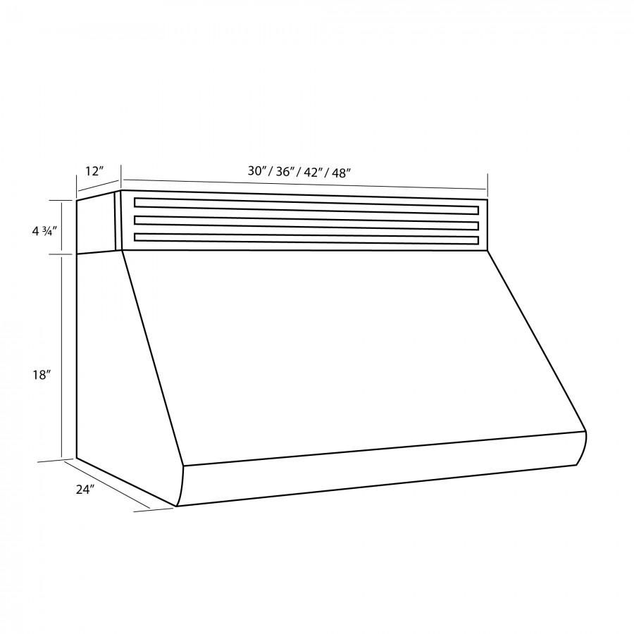 48 In. Recirculating Under Cabinet Range Hood In Stainless Steel RK52748