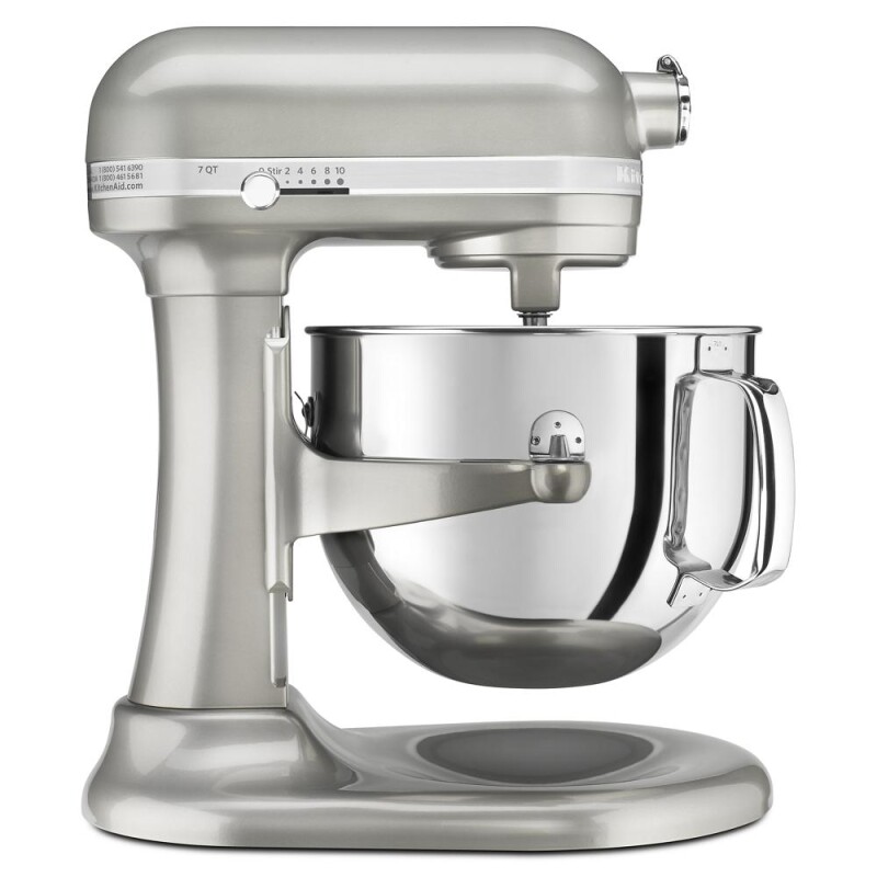 KitchenAid Refurbished 7 Quart Bowl-Lift Stand Mixer Sugar Pearl Silver RKSM7581SR Picture 1