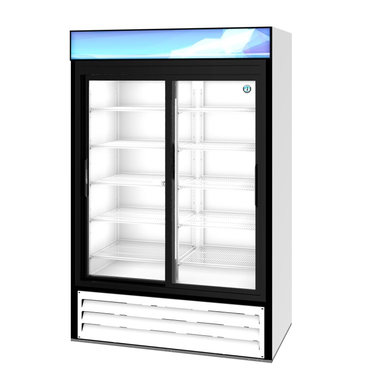 RM-45-SD-HC-WHT, Refrigerator, Two Section Glass Door MerchandiserTitle RM45SDHCWHT
