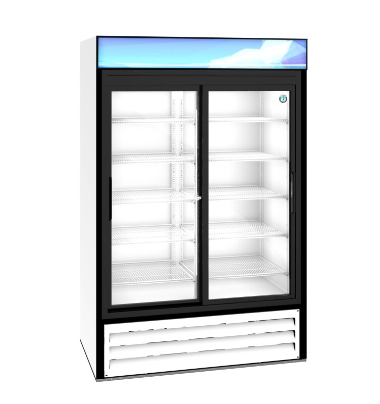 RM-45-SD-HC-WHT, Refrigerator, Two Section Glass Door MerchandiserTitle RM45SDHCWHT