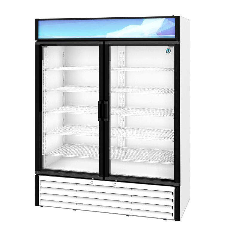 RM-49-HC-WHT, Refrigerator, Two Section Glass Door MerchandiserTitle RM49HCWHT