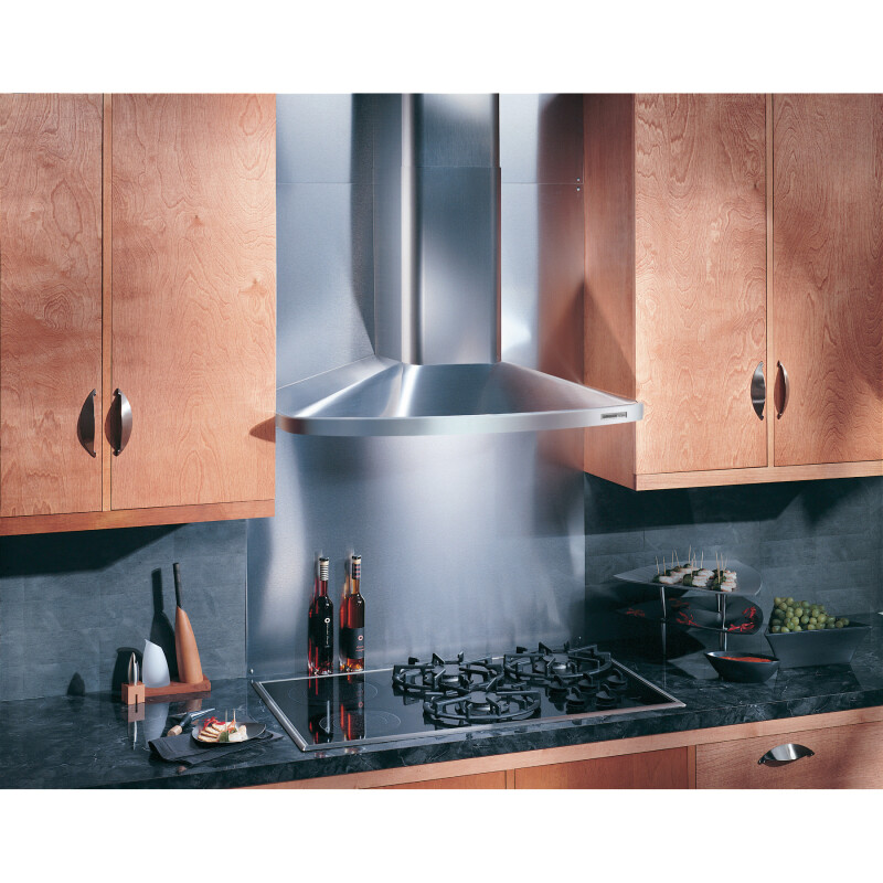 30-Inch Convertible Wall-Mount Chimney Range Hood Heat Sentry, 370 CFM, Stainless Steel RM523004
