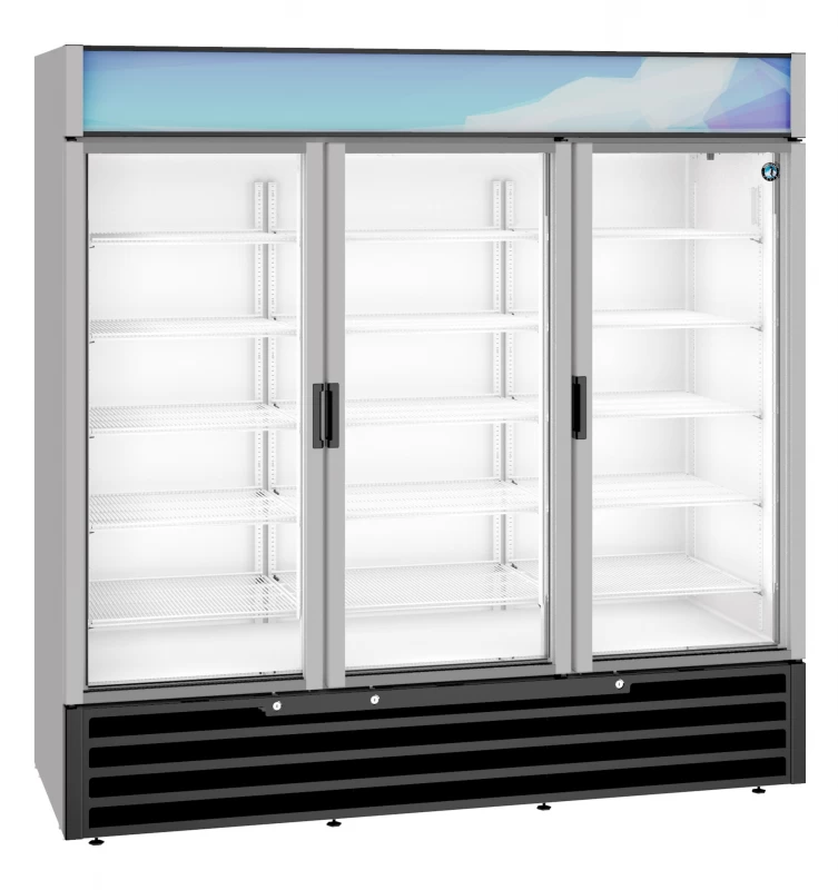 RM-65-HC, Refrigerator, Three Section Glass Door MerchandiserTitle RM65HC