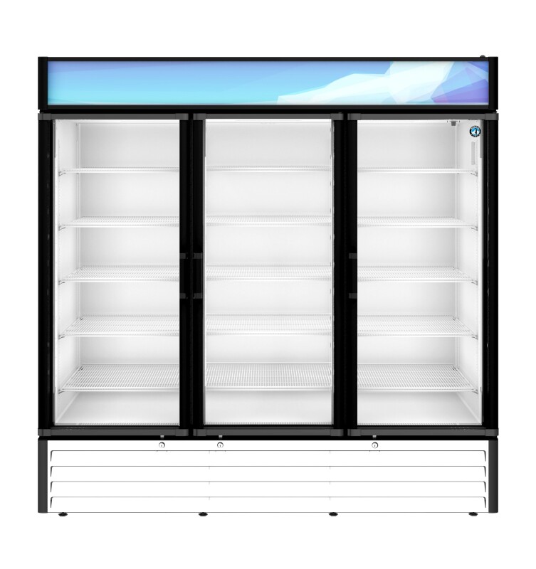 RM-65-HC-WHT, Refrigerator, Three Section Glass Door MerchandiserTitle RM65HCWHT