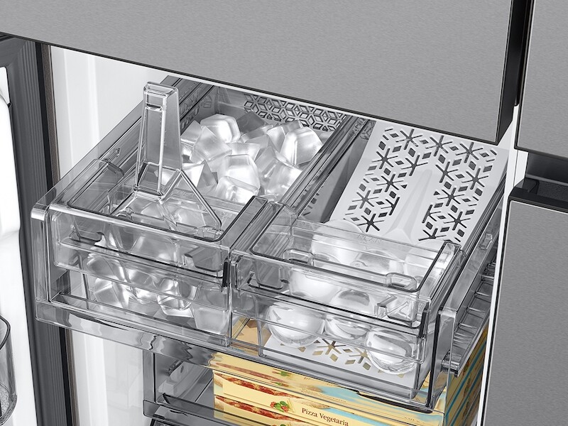 Bespoke 23 cu. ft. Counter Depth 4-Door French Door Refrigerator with AI Hybrid Cooling & Beverage Center in Stainless Steel view 9