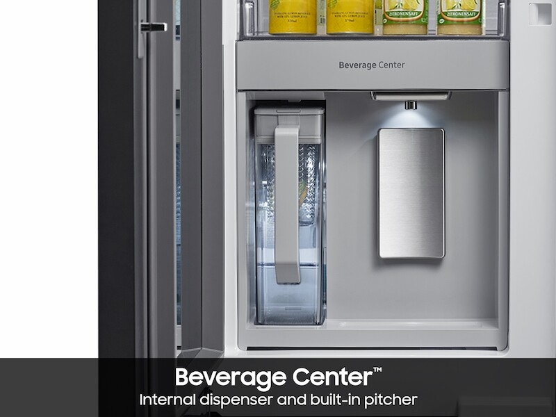 Bespoke 23 cu. ft. Counter Depth 4-Door French Door Refrigerator with AI Hybrid Cooling & Beverage Center in Stainless Steel view 10
