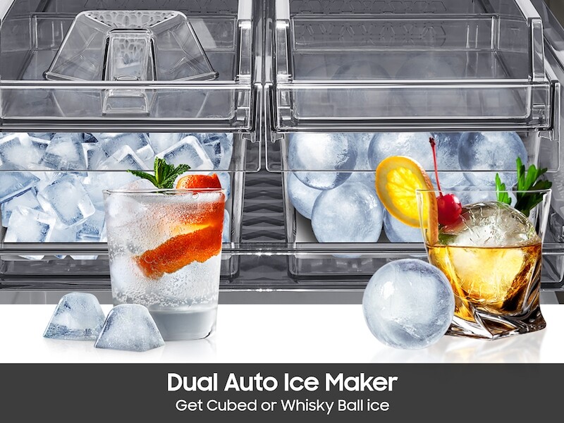 Bespoke 23 cu. ft. Counter Depth 4-Door French Door Refrigerator with AI Hybrid Cooling & Beverage Center in Stainless Steel view 11