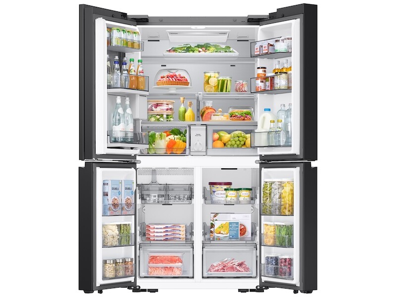 Bespoke 23 cu. ft. Counter Depth 4-Door French Door Refrigerator with AI Hybrid Cooling & Beverage Center in Stainless Steel view 8