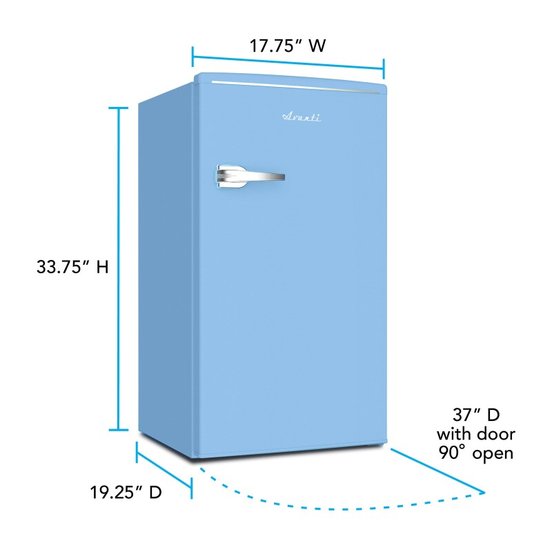 Avanti 3.0 Cu. Ft. Retro Compact Refrigerator RMRS31X1BIS