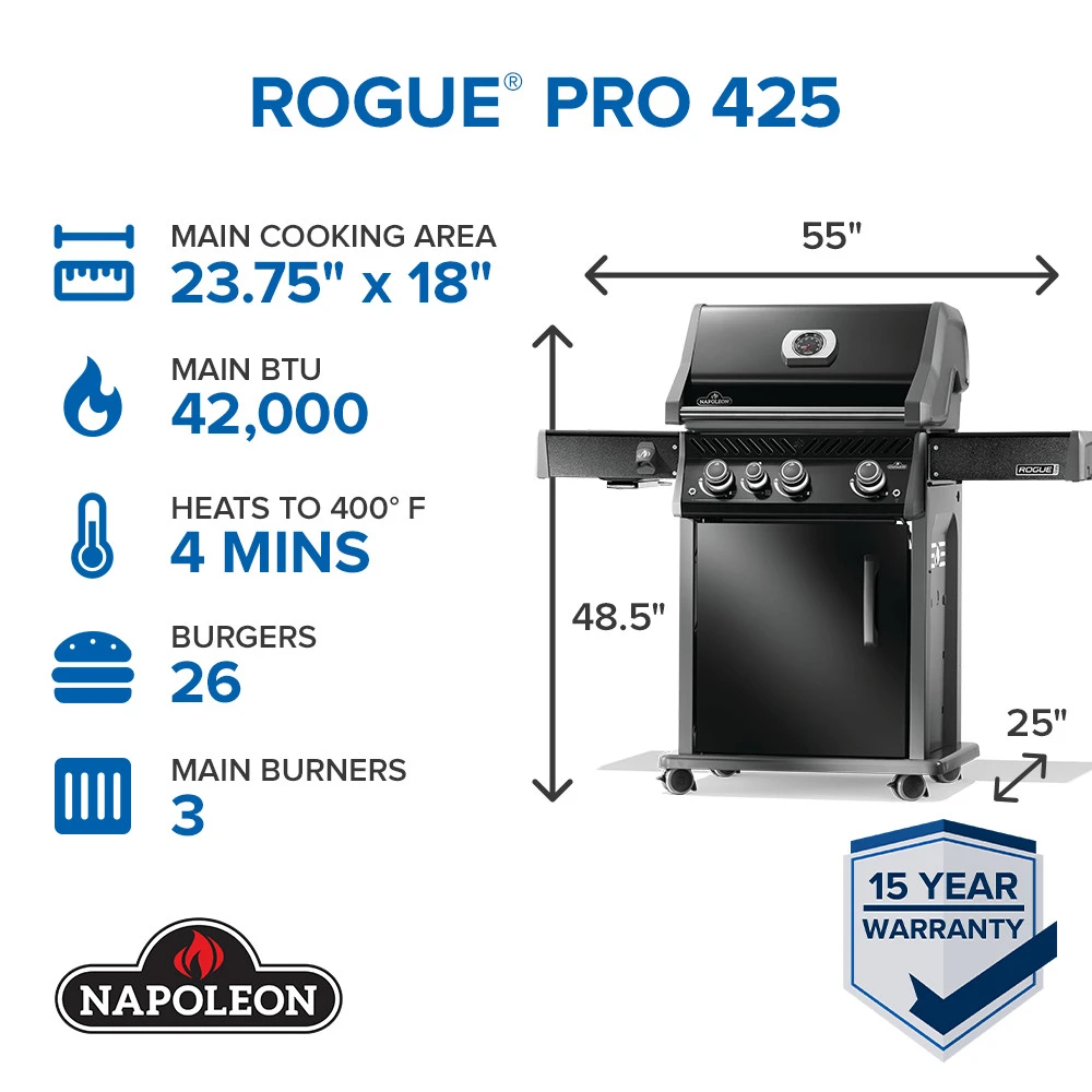 Rogue® PRO 425 SIB with Infrared Side Burner RP425SIBNK2