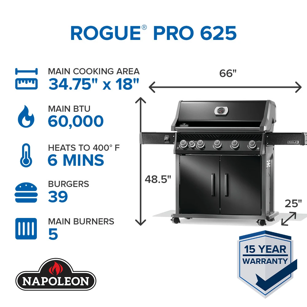 Rogue® PRO 625 SIB with Infrared Side Burner RP625SIBPK2